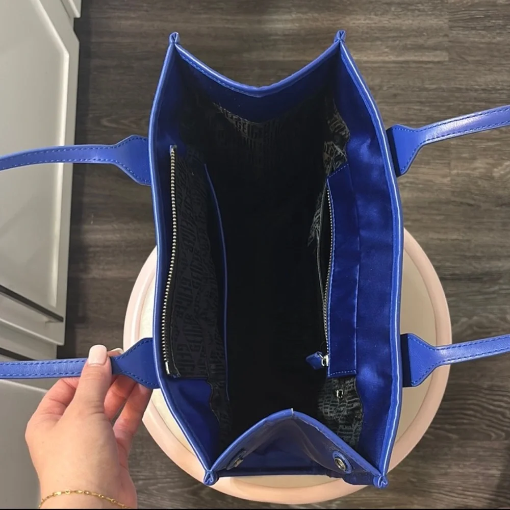 Kurt Geiger Blue Satin Bag - Picture 4 of 10